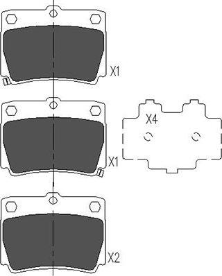 Kavo Parts KBP-5512 - Тормозные колодки, дисковые, комплект unicars.by