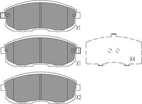 Kavo Parts KBP-6596 - Тормозные колодки, дисковые, комплект unicars.by