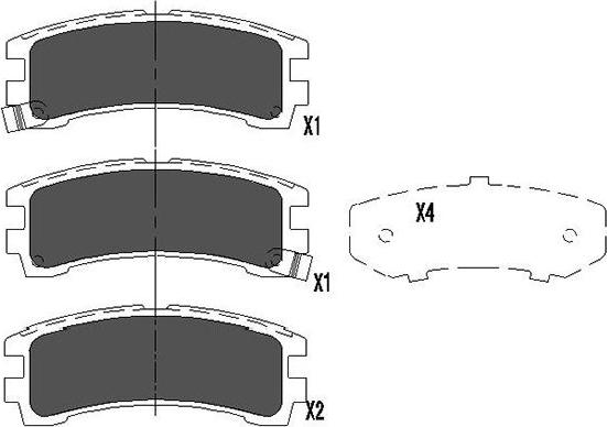 Kavo Parts KBP-6549 - Тормозные колодки, дисковые, комплект unicars.by