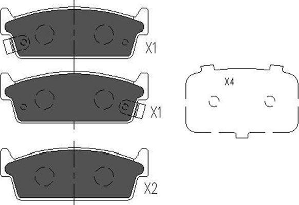 Kavo Parts KBP-6548 - Тормозные колодки, дисковые, комплект unicars.by