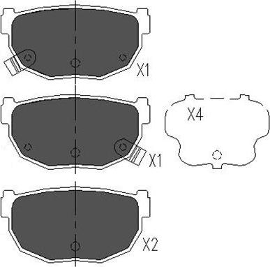 Kavo Parts KBP-6542 - Тормозные колодки, дисковые, комплект unicars.by