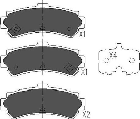 Kavo Parts KBP-6550 - Тормозные колодки, дисковые, комплект unicars.by