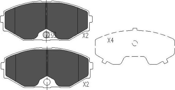 Kavo Parts KBP-6553 - Тормозные колодки, дисковые, комплект unicars.by