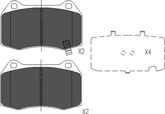 Kavo Parts KBP-6561 - Тормозные колодки, дисковые, комплект unicars.by