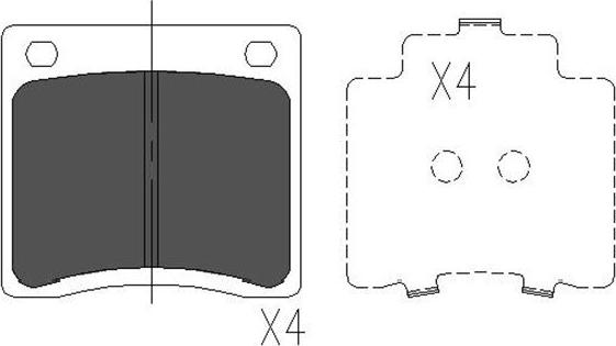 Kavo Parts KBP-6568 - Тормозные колодки, дисковые, комплект unicars.by