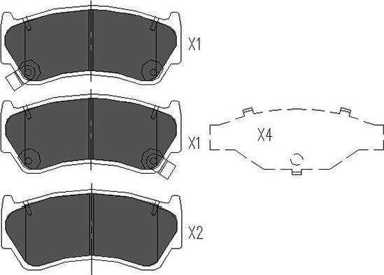 Kavo Parts KBP-6508 - Тормозные колодки, дисковые, комплект unicars.by