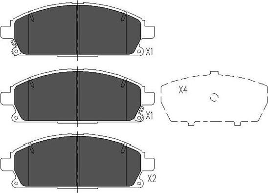 Kavo Parts KBP-6515 - Тормозные колодки, дисковые, комплект unicars.by