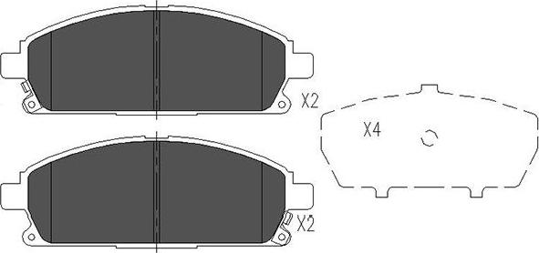 Kavo Parts KBP-6516 - Тормозные колодки, дисковые, комплект unicars.by