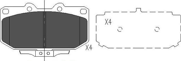 Kavo Parts KBP-6536 - Тормозные колодки, дисковые, комплект unicars.by