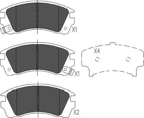 Kavo Parts KBP-6532 - Тормозные колодки, дисковые, комплект unicars.by