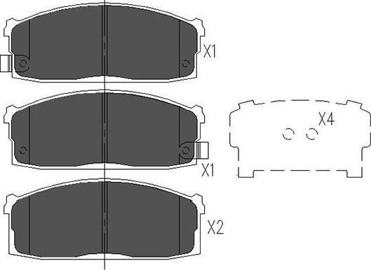 Kavo Parts KBP-6525 - Тормозные колодки, дисковые, комплект unicars.by