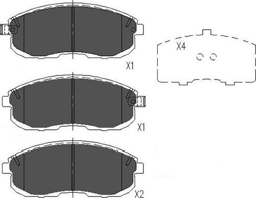 Kavo Parts KBP-6528 - Тормозные колодки, дисковые, комплект unicars.by