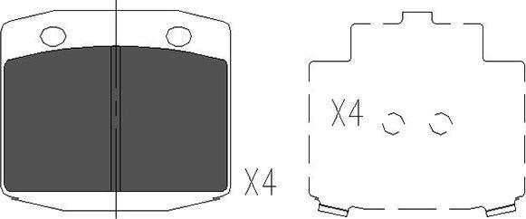 Kavo Parts KBP-6570 - Тормозные колодки, дисковые, комплект unicars.by