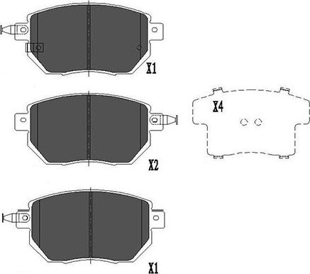 Kavo Parts KBP-6573 - Тормозные колодки, дисковые, комплект unicars.by