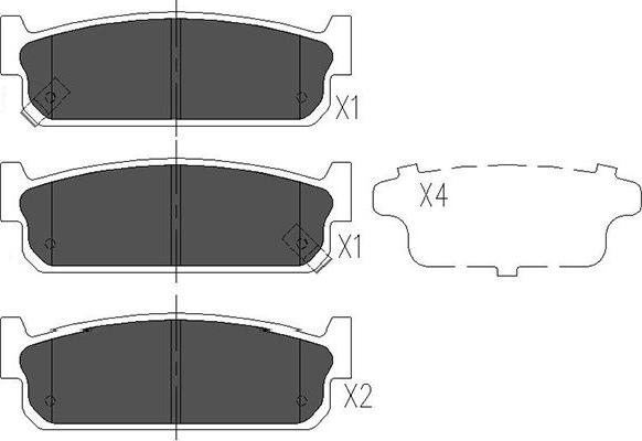 Kavo Parts KBP-6572 - Тормозные колодки, дисковые, комплект unicars.by