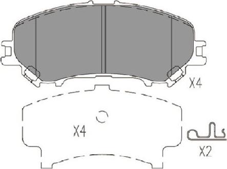 Kavo Parts KBP-6614 - Тормозные колодки, дисковые, комплект unicars.by