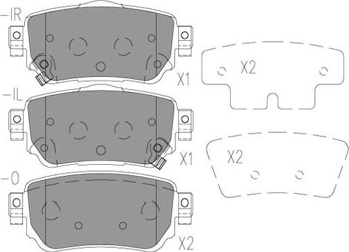 Kavo Parts KBP-6615 - Тормозные колодки, дисковые, комплект unicars.by