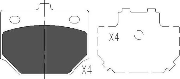 Kavo Parts KBP-1509 - Тормозные колодки, дисковые, комплект unicars.by