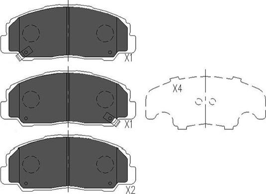 Kavo Parts KBP-1505 - Тормозные колодки, дисковые, комплект unicars.by