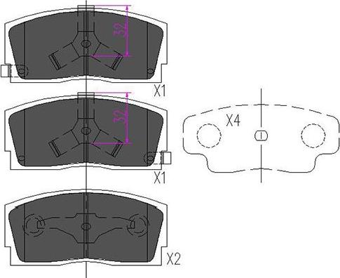 Kavo Parts KBP-1501 - Тормозные колодки, дисковые, комплект unicars.by