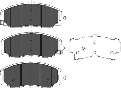 Kavo Parts KBP-1009 - Тормозные колодки, дисковые, комплект unicars.by