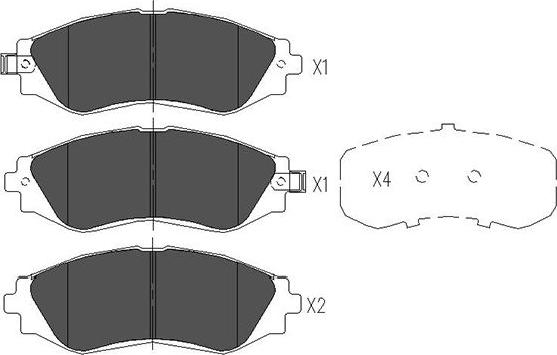 Kavo Parts KBP-1001 - Тормозные колодки, дисковые, комплект unicars.by