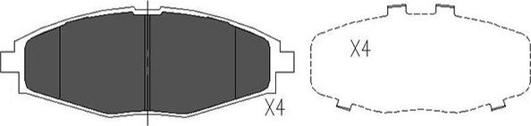 Kavo Parts KBP-1002 - Тормозные колодки, дисковые, комплект unicars.by