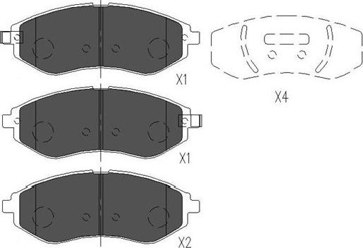 Kavo Parts KBP-1019 - Тормозные колодки, дисковые, комплект unicars.by