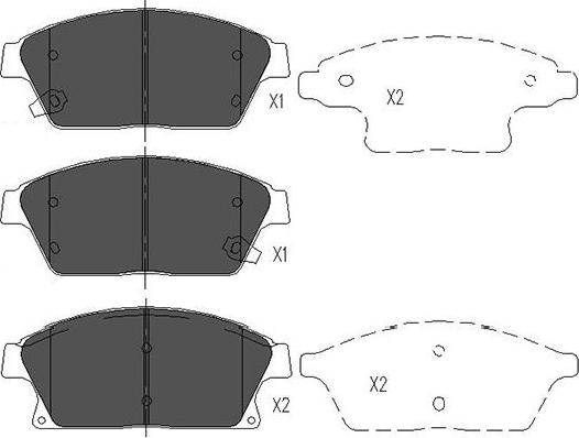 Kavo Parts KBP-1014 - Тормозные колодки, дисковые, комплект unicars.by