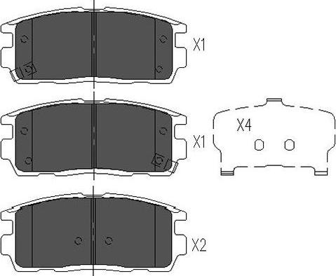 Kavo Parts KBP-1010 - Тормозные колодки, дисковые, комплект unicars.by