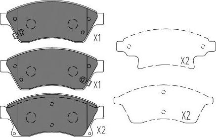 Kavo Parts KBP-1018 - Тормозные колодки, дисковые, комплект unicars.by