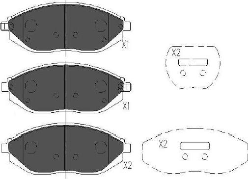 Kavo Parts KBP-1017 - Тормозные колодки, дисковые, комплект unicars.by