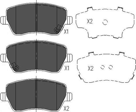 Kavo Parts KBP-8522 - Тормозные колодки, дисковые, комплект unicars.by