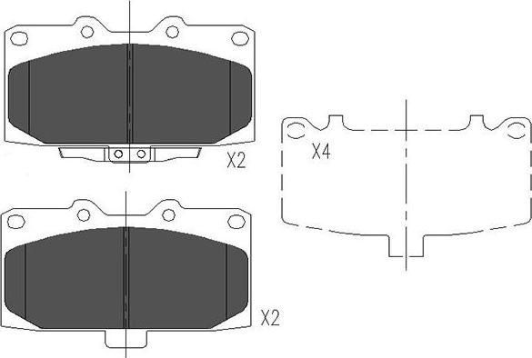 Kavo Parts KBP-8003 - Тормозные колодки, дисковые, комплект unicars.by