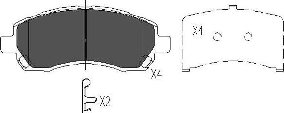 Kavo Parts KBP-8015 - Тормозные колодки, дисковые, комплект unicars.by