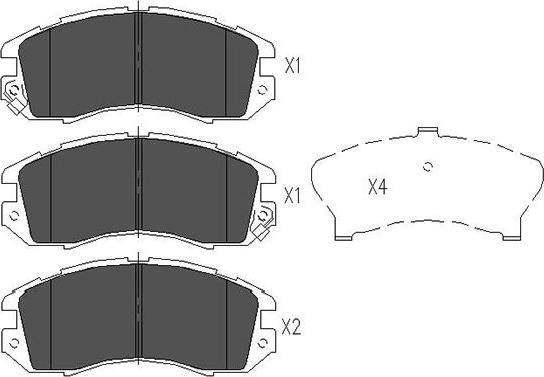 Kavo Parts KBP-8010 - Тормозные колодки, дисковые, комплект unicars.by