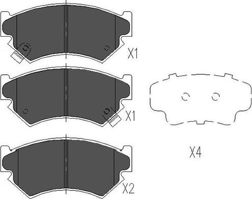 Kavo Parts KBP-8011 - Тормозные колодки, дисковые, комплект unicars.by