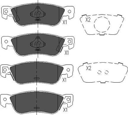 Kavo Parts KBP-3504 - Тормозные колодки, дисковые, комплект unicars.by