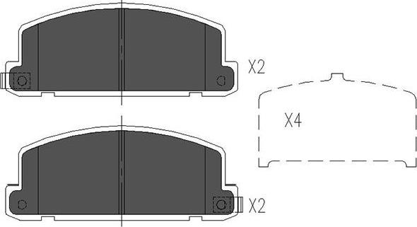 Kavo Parts KBP-3506 - Тормозные колодки, дисковые, комплект unicars.by