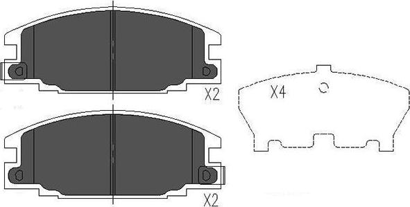 Kavo Parts KBP-3503 - Тормозные колодки, дисковые, комплект unicars.by