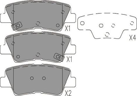 Kavo Parts KBP-3045 - Тормозные колодки, дисковые, комплект unicars.by