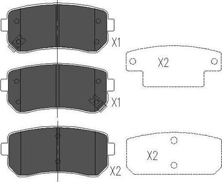 Kavo Parts KBP-3041 - Тормозные колодки, дисковые, комплект unicars.by