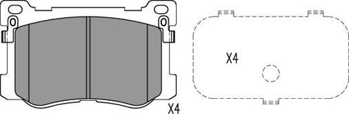 Kavo Parts KBP-3048 - Тормозные колодки, дисковые, комплект unicars.by