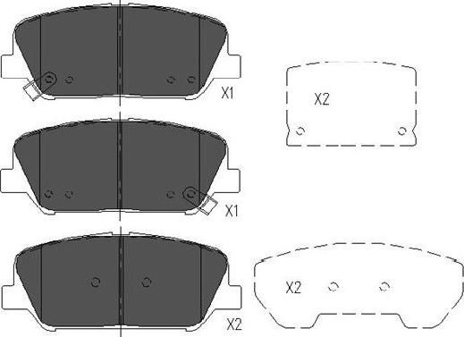 Kavo Parts KBP-3042 - Тормозные колодки, дисковые, комплект unicars.by