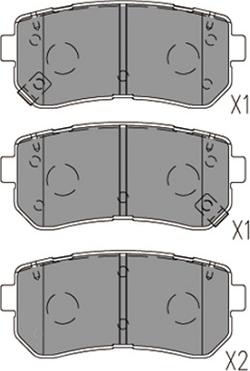 Kavo Parts KBP-3059 - Тормозные колодки, дисковые, комплект unicars.by