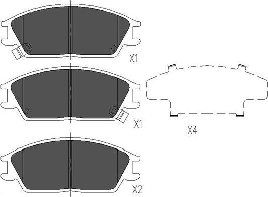 Kavo Parts KBP-3001 - Тормозные колодки, дисковые, комплект unicars.by