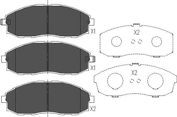 Kavo Parts KBP-3003 - Тормозные колодки, дисковые, комплект unicars.by