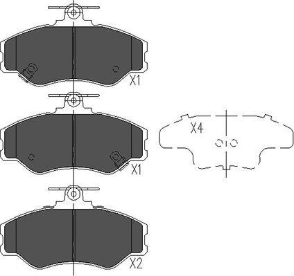 Kavo Parts KBP-3002 - Тормозные колодки, дисковые, комплект unicars.by