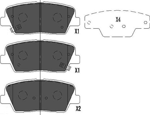 Kavo Parts KBP-3034 - Тормозные колодки, дисковые, комплект unicars.by