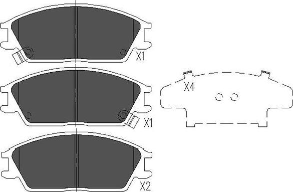 Kavo Parts KBP-3028 - Тормозные колодки, дисковые, комплект unicars.by